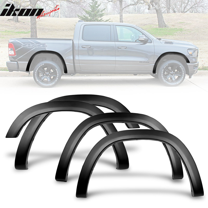 2019-2025 Dodge Ram 1500 OE Fender Flares V2 Style Textured Black PP