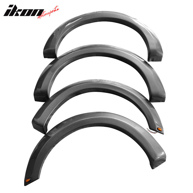 2015-2017 Ford F150 F-150 New R Painted Grey Fender Flares ABS 4PC