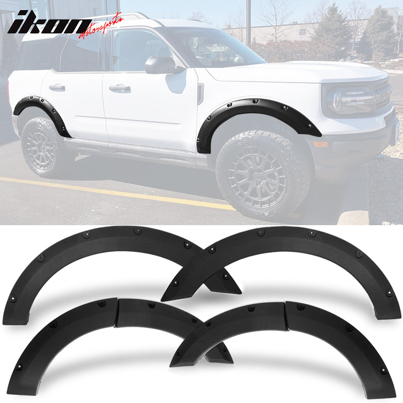 2021-2025 Ford Bronco Sport Pocket Style Black Fender Flares 6PC PP
