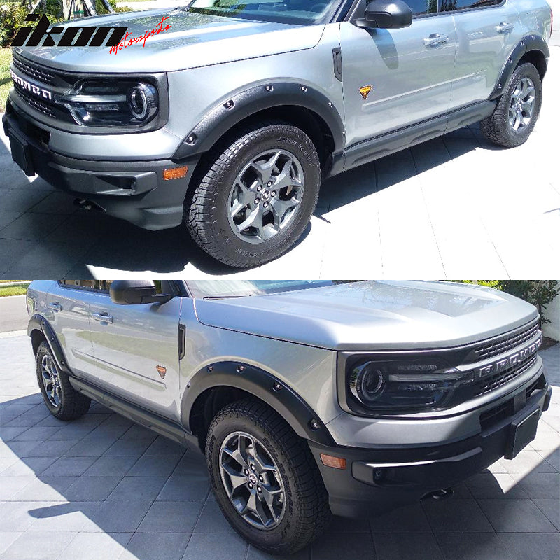 2021-2025 Ford Bronco Sport Pocket Style Black Fender Flares 6PC PP