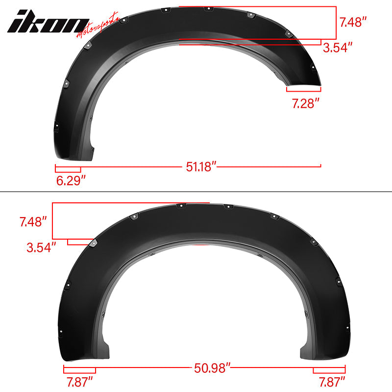 2011-2016 Ford F250 F350 Superduty 6.8 8.1Ft Bed Smooth Fender Flares