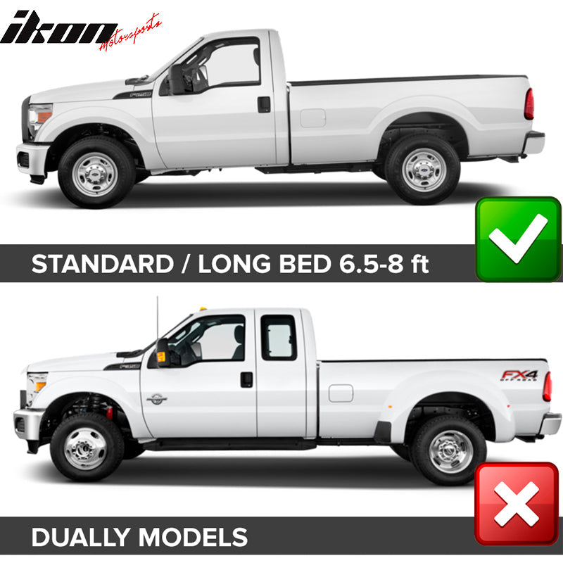 2011-2016 Ford F250 F350 Superduty 6.8 8.1Ft Bed Smooth Fender Flares