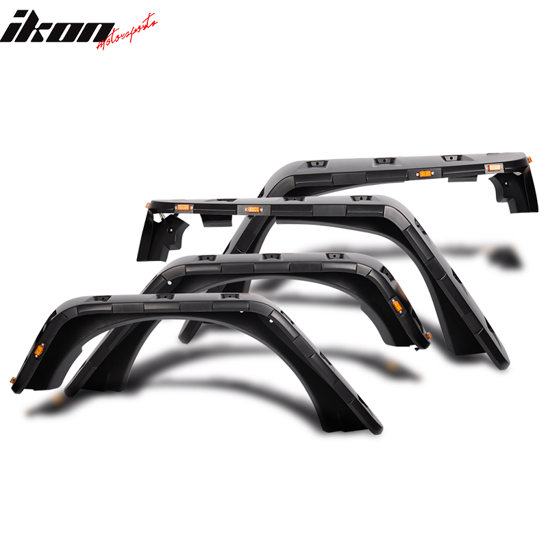 2007-2018 Jeep Wrangler JK Pocket Rivet Fender Flare w/ LED Side Maker