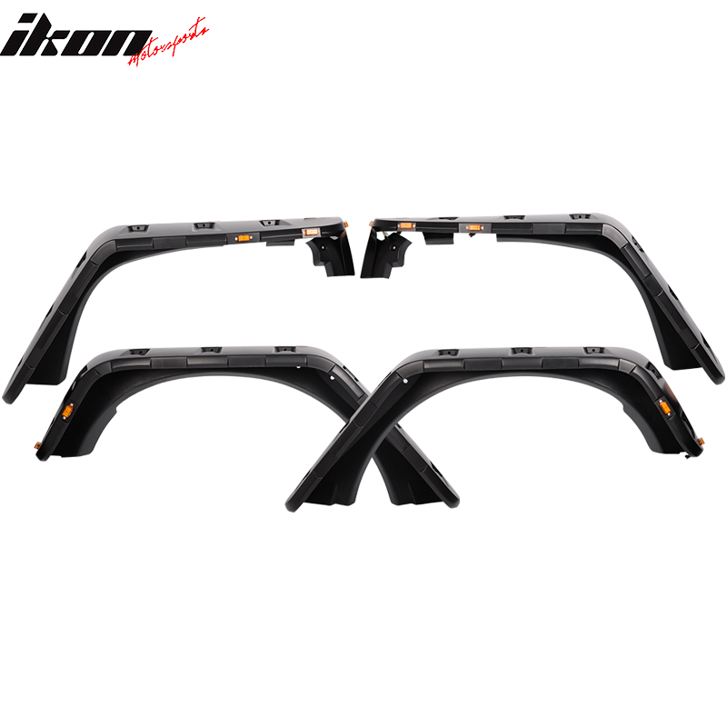 2007-2018 Jeep Wrangler JK Pocket Rivet Fender Flare w/ LED Side Maker