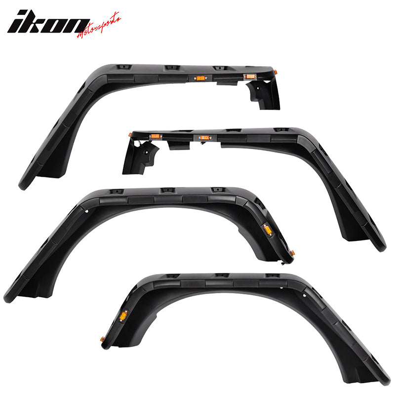 2007-2018 Jeep Wrangler JK Pocket Rivet Fender Flare w/ LED Side Maker