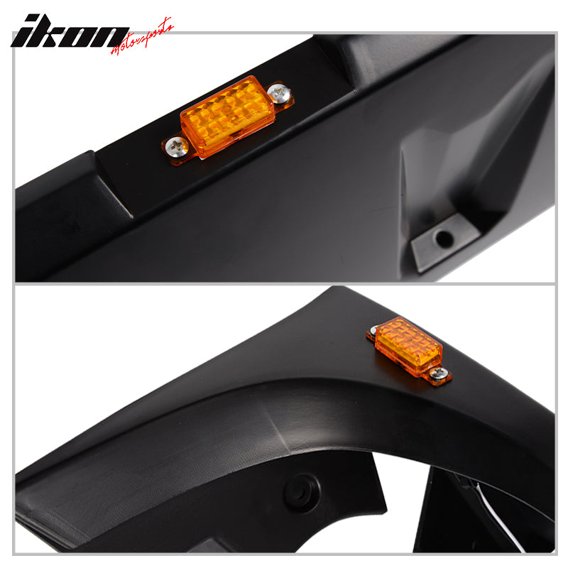 2007-2018 Jeep Wrangler JK Pocket Rivet Fender Flare w/ LED Side Maker