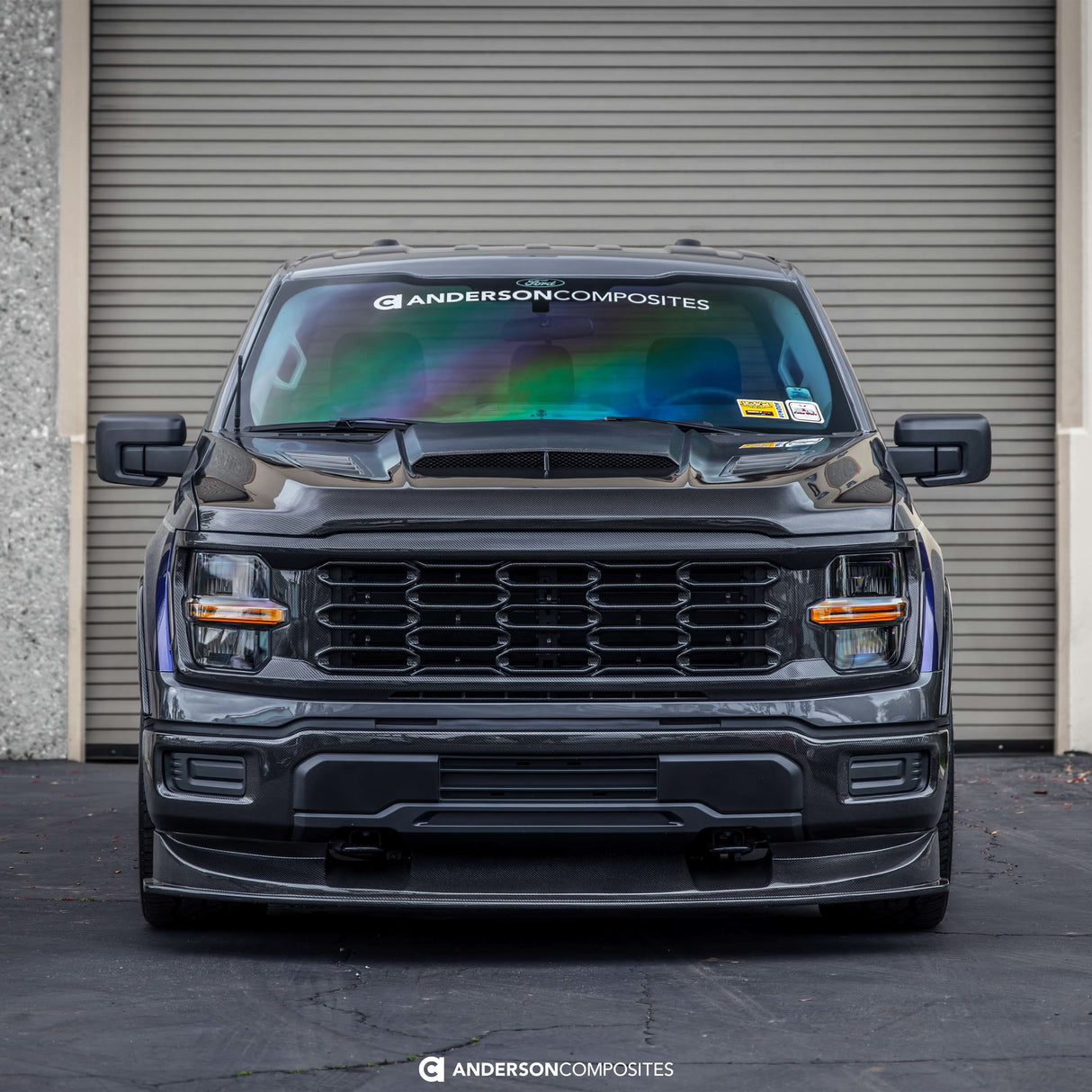 Type-MB carbon fiber front chin spoiler for 2021-2024 Ford F150