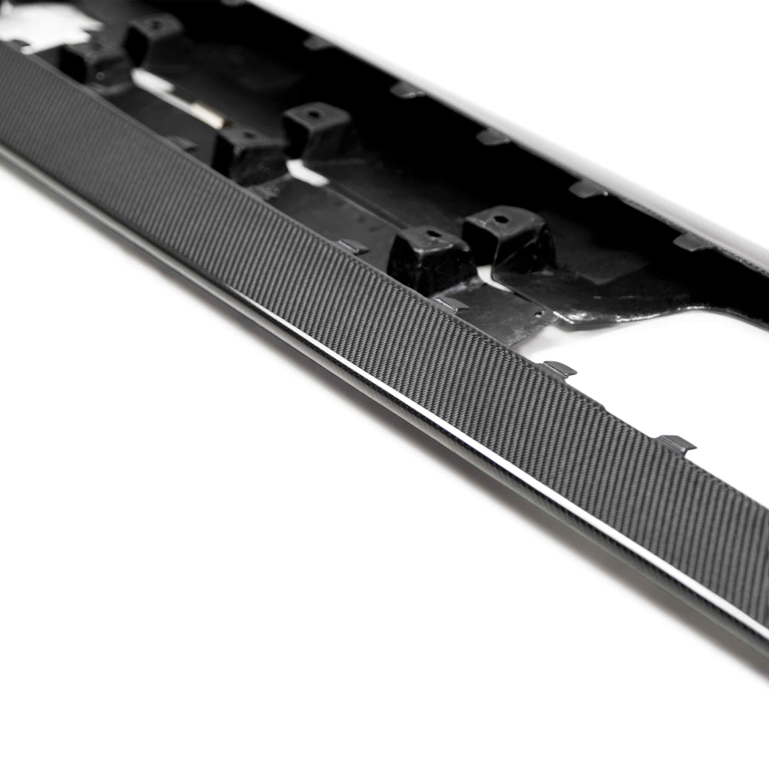 Carbon fiber rocker panel splitters for 2020-2022 Ford Mustang Shelby GT500