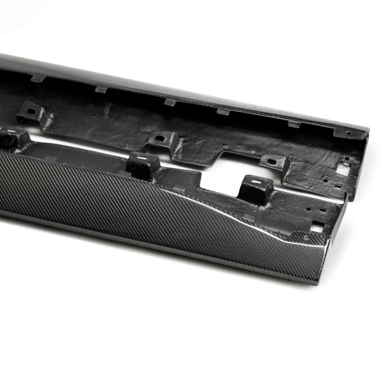 Type-GR (GT350 Style) carbon fiber side rocker panel splitter for 2015-2023 Ford Mustang