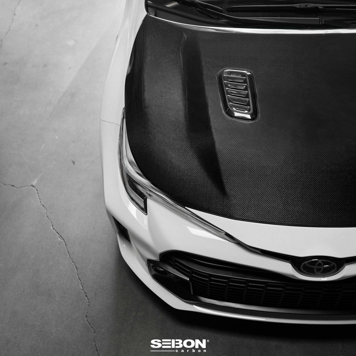 OE-style double-sided carbon fiber hood for 2023-2024 Toyota GR Corolla