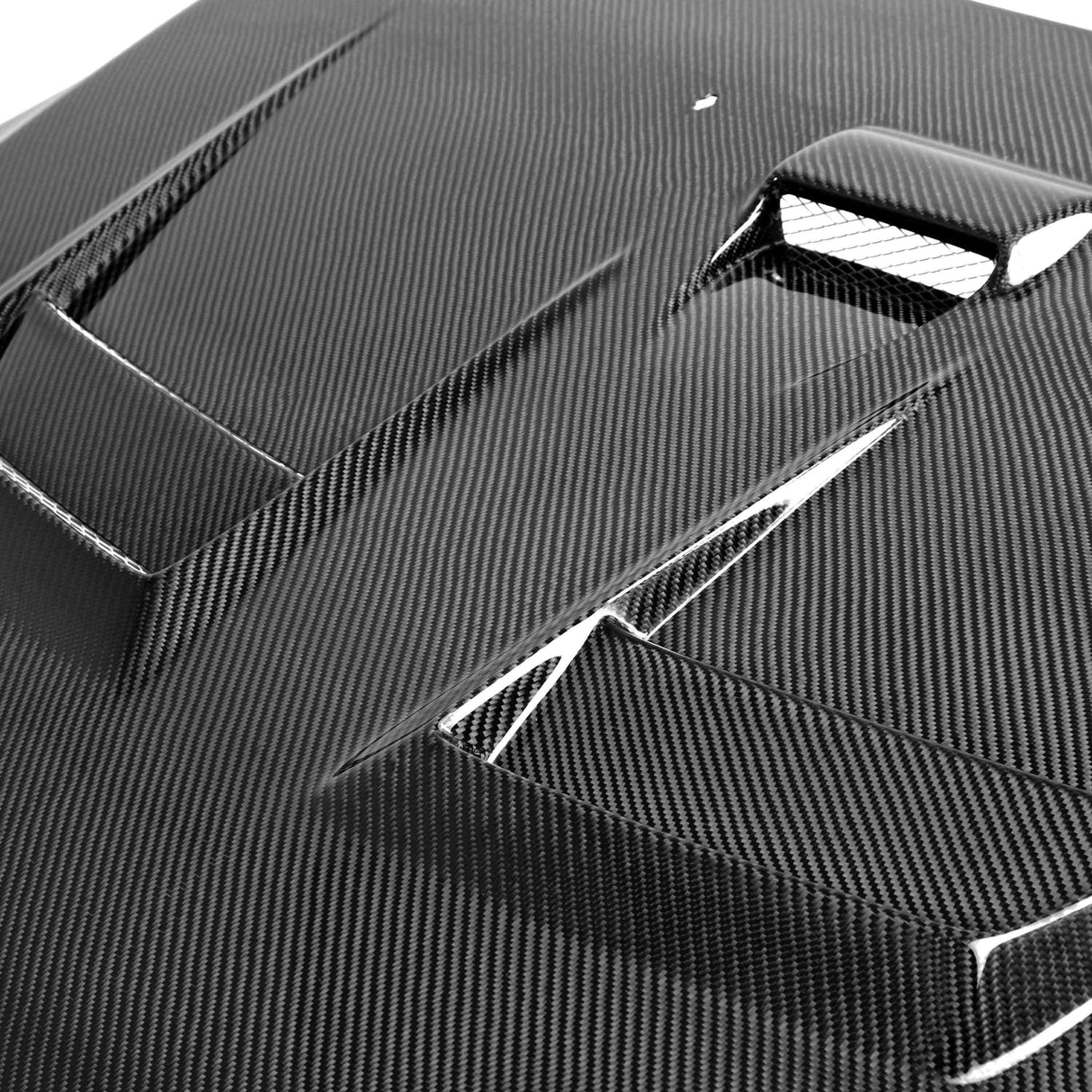 DV-style carbon fiber hood for 2008-2015 Mitsubishi Lancer EVO X