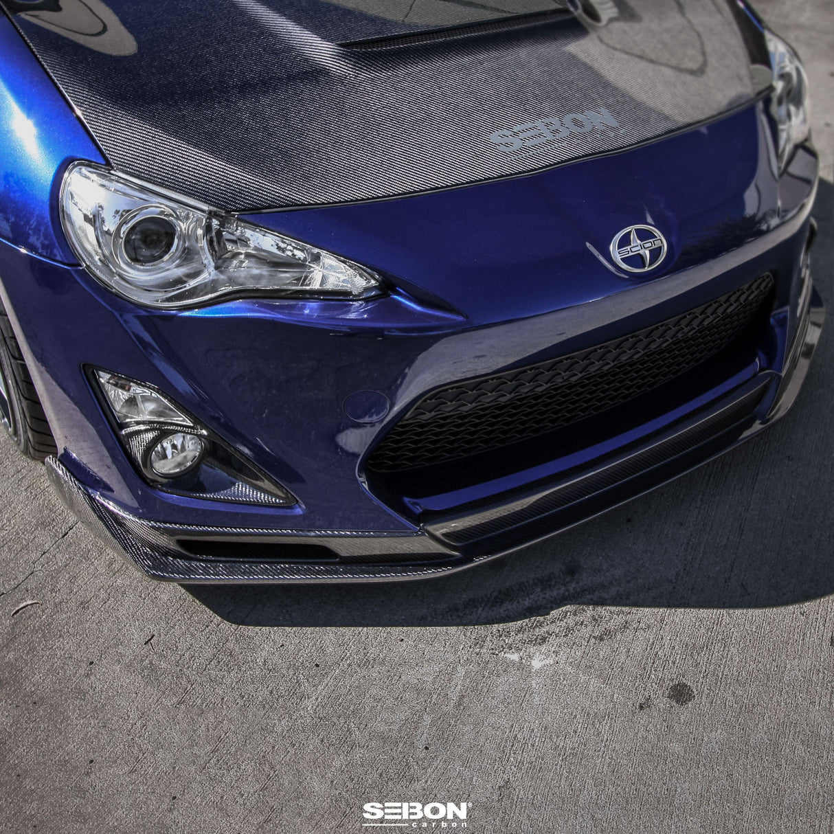 KC-style carbon fiber front lip for 2013-2016 Scion FRS