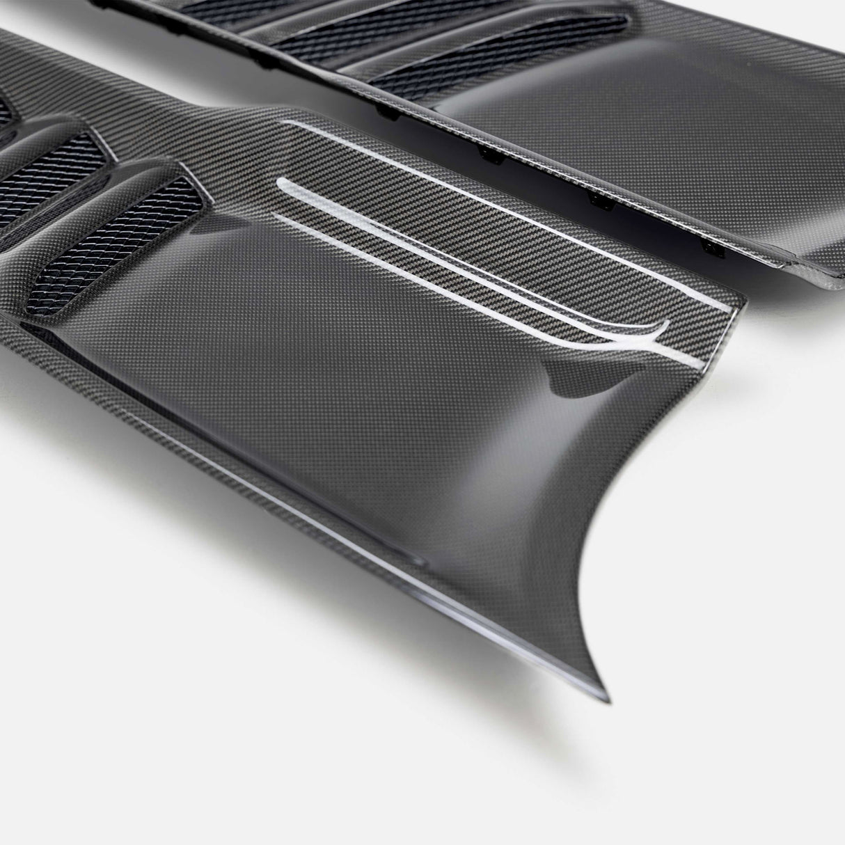 Type-OE carbon fiber hood vents for 2021-2024 RAM TRX (Pair)