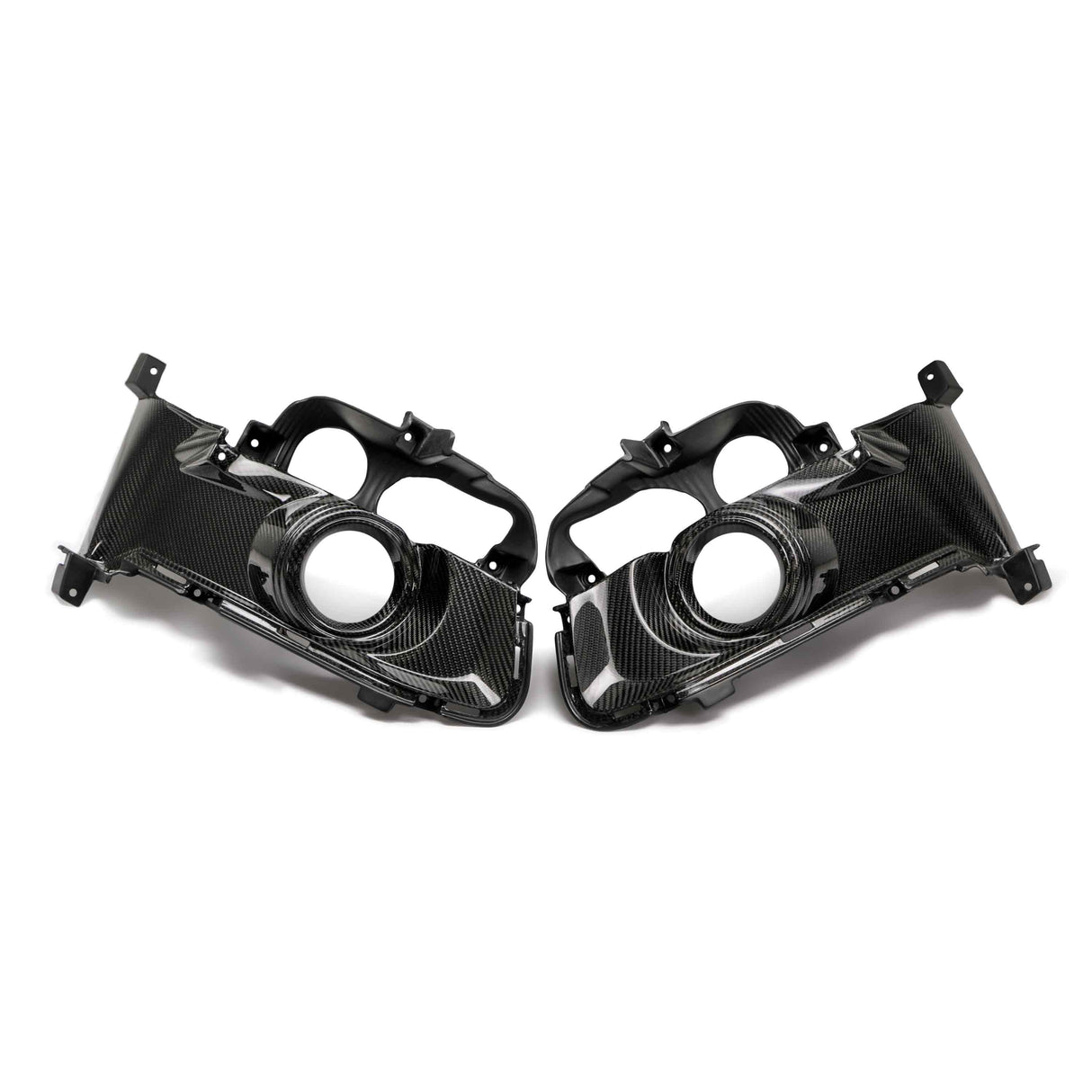 Carbon fiber fog light surrounds for 2015-2017 Ford Mustang