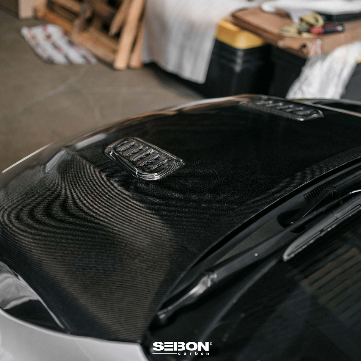 OE-style double-sided carbon fiber hood for 2023-2024 Toyota GR Corolla