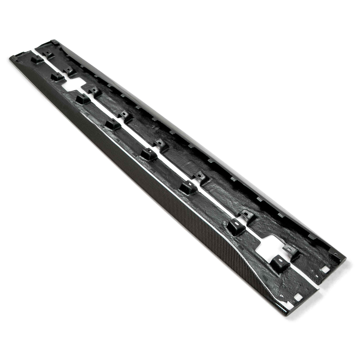 Type-OE carbon fiber side rocker splitters for 2015-2023 Ford Mustang