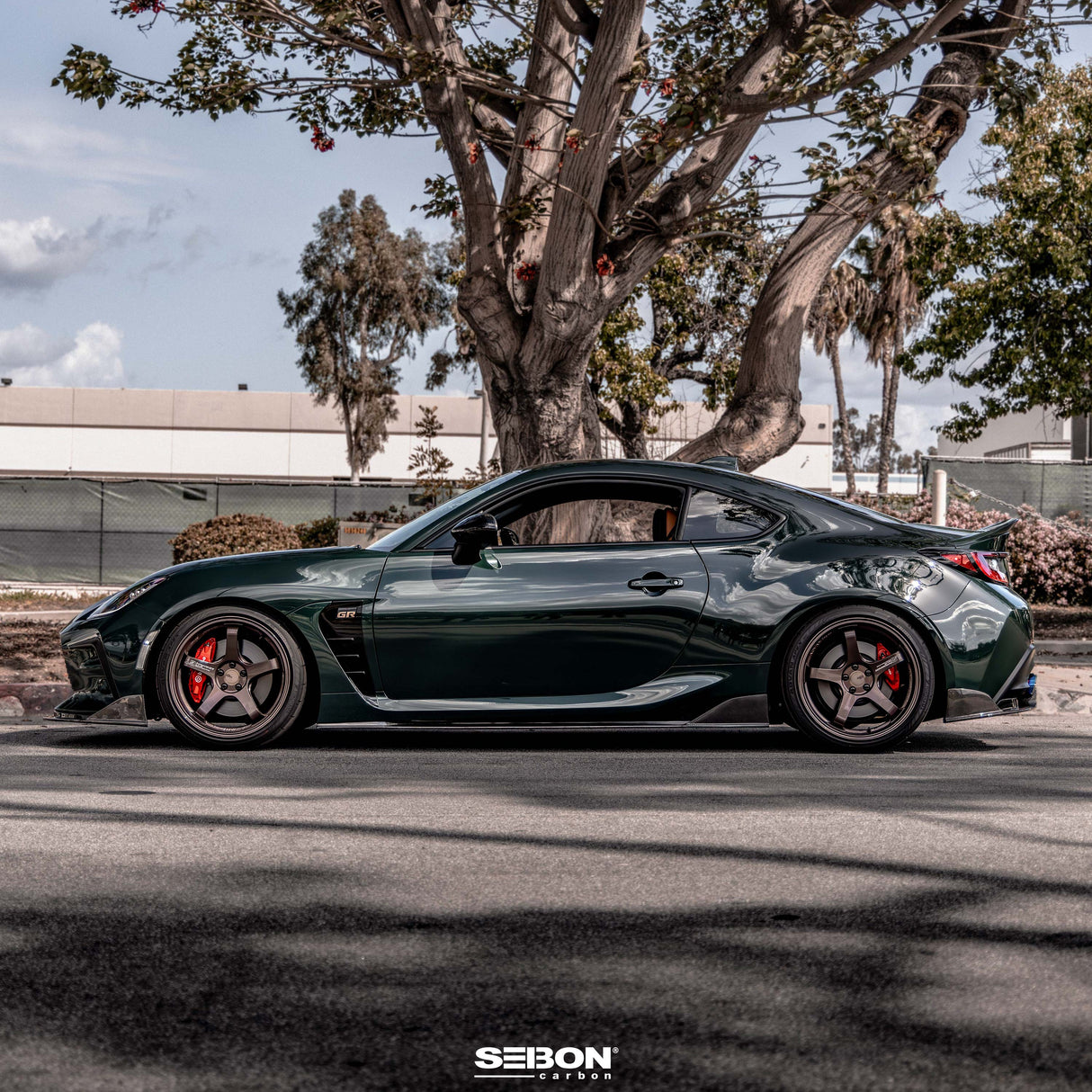 MB-style carbon fiber side skirts for 2022-2024 Toyota GR86 / Subaru BRZ