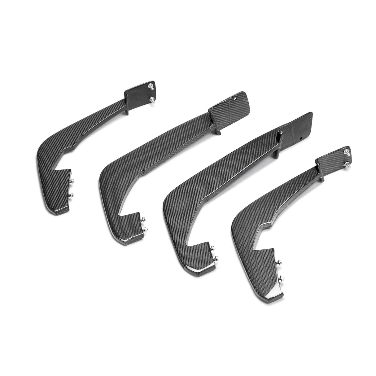 Carbon fiber rear diffuser fins for 2020-2024 Chevrolet C8 (SET)