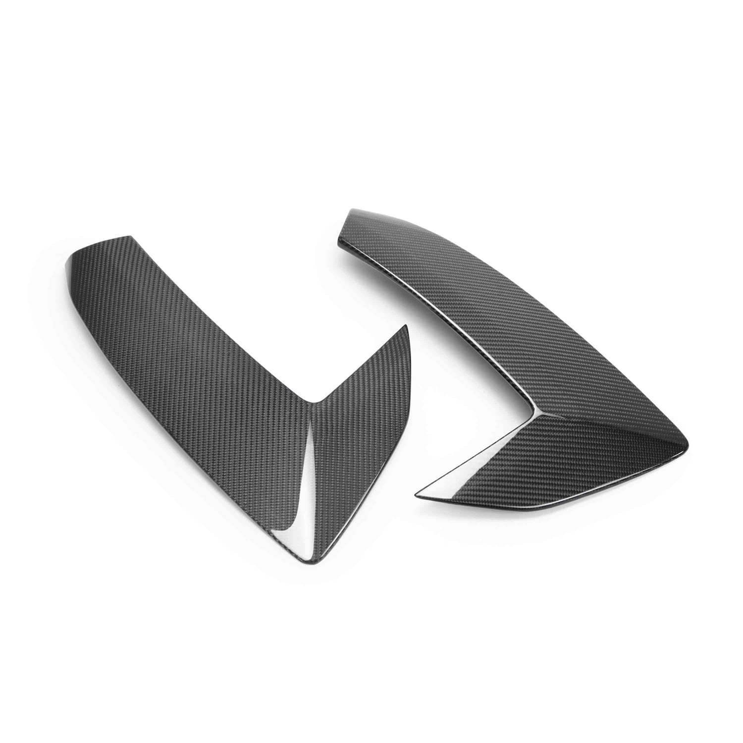 Carbon fiber side scoop trim for 2020-2024 Chevrolet C8 (PAIR)