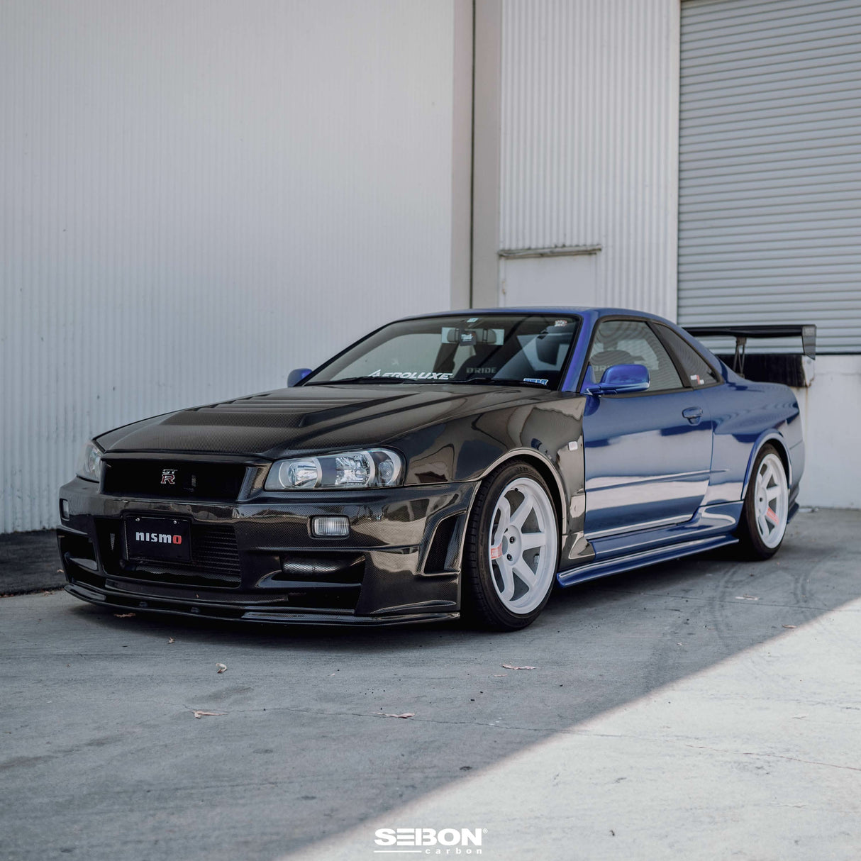 DS-style carbon fiber hood for 1999-2001 Nissan Skyline R34 GT-R