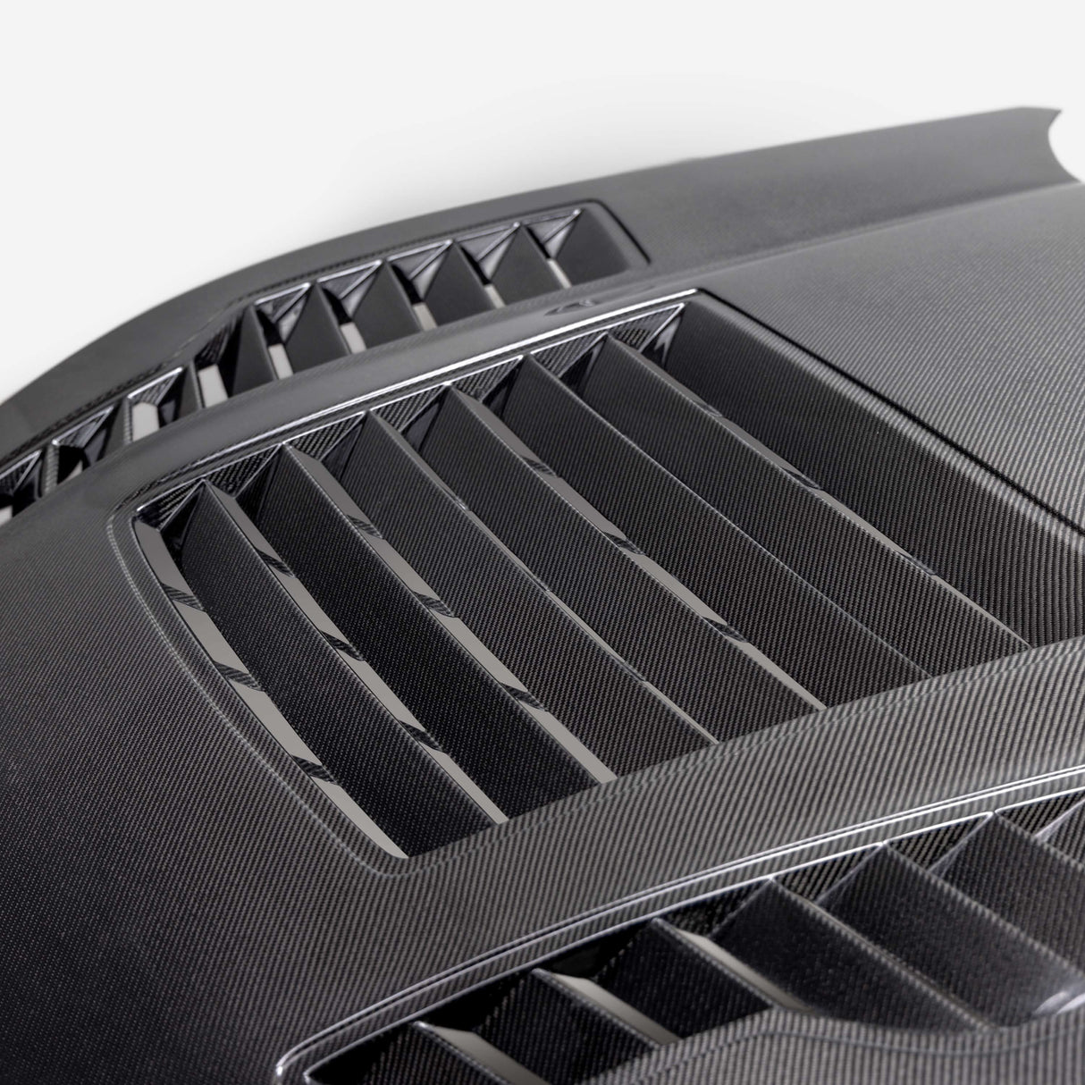 Type-GT4 double-sided carbon fiber hood for 2024 Ford Mustang