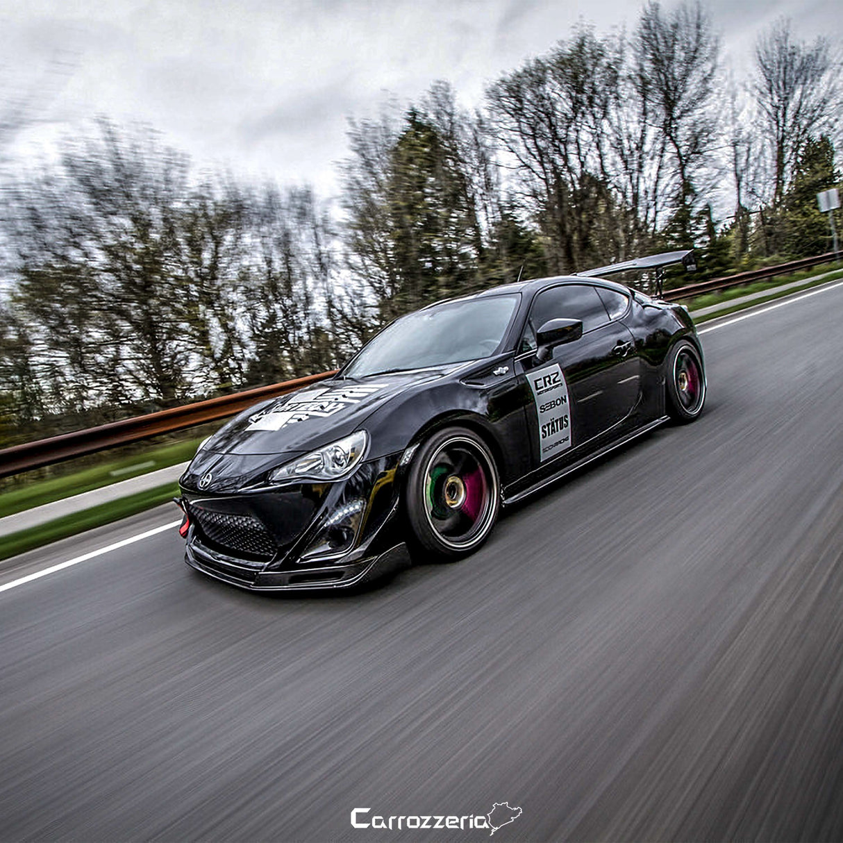 KC-style carbon fiber front lip for 2013-2016 Scion FRS