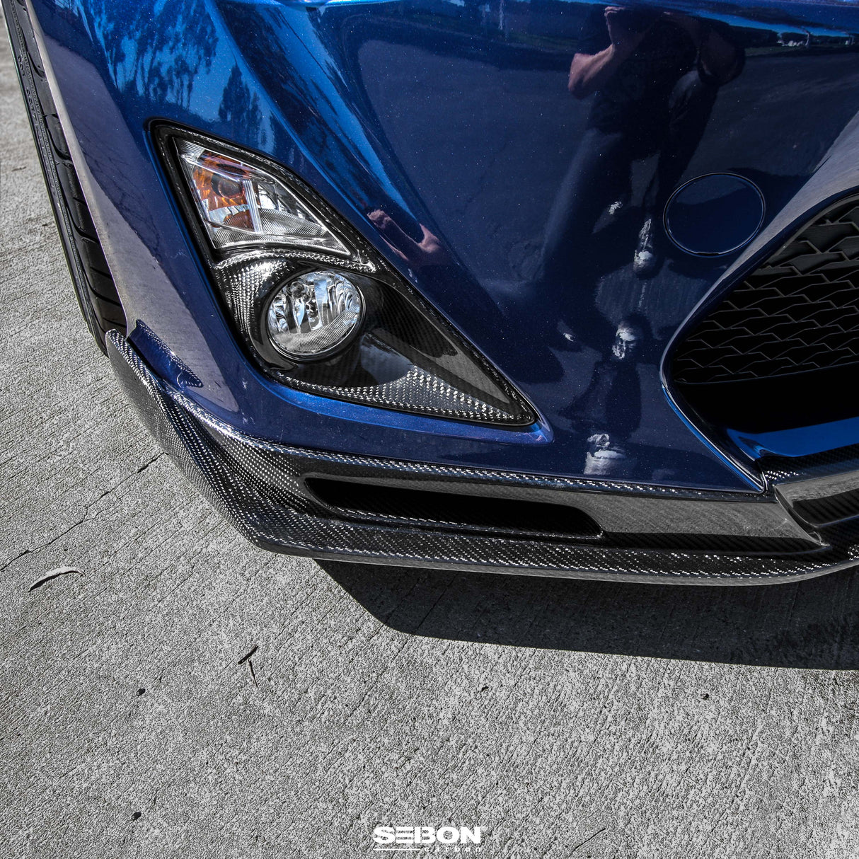 KC-style carbon fiber front lip for 2013-2016 Scion FRS