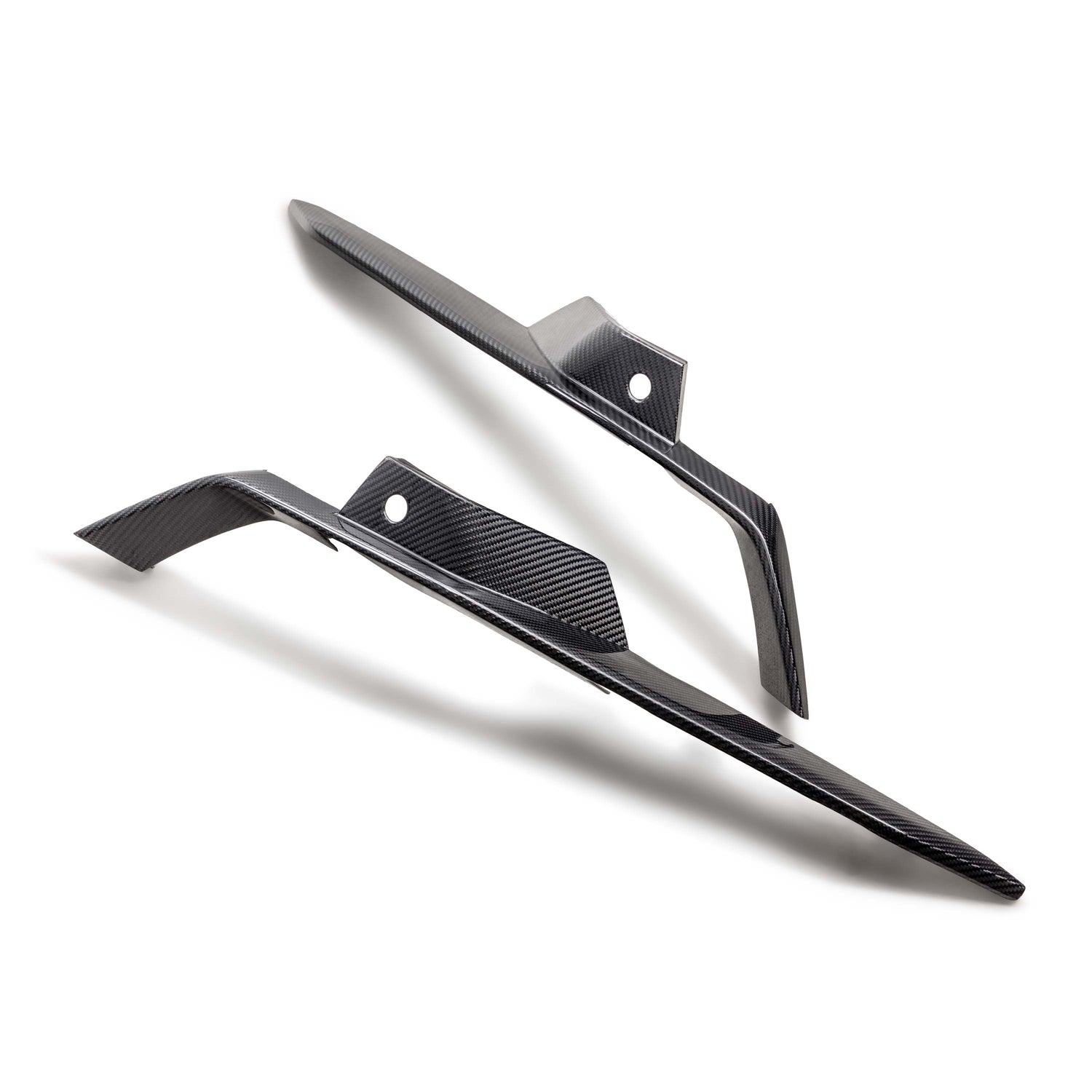 Carbon fiber upper grille deflectors for 2023-2024 Chevrolet C8 Z06