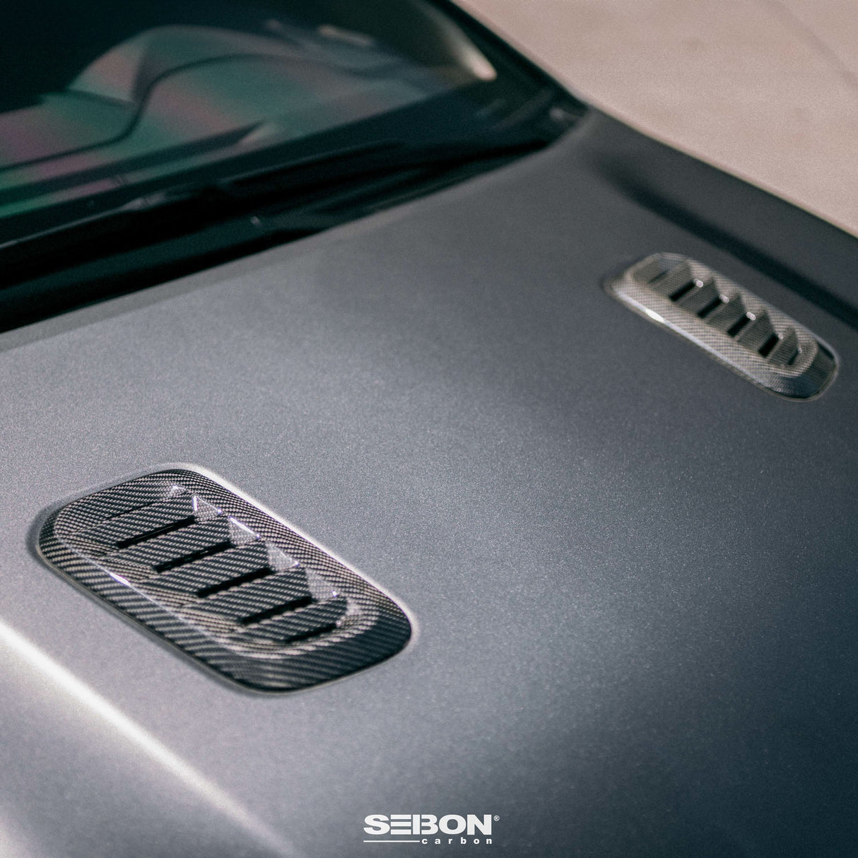 Dry carbon fiber hood vents for 2023-2024 Toyota GR Corolla - Gloss finish