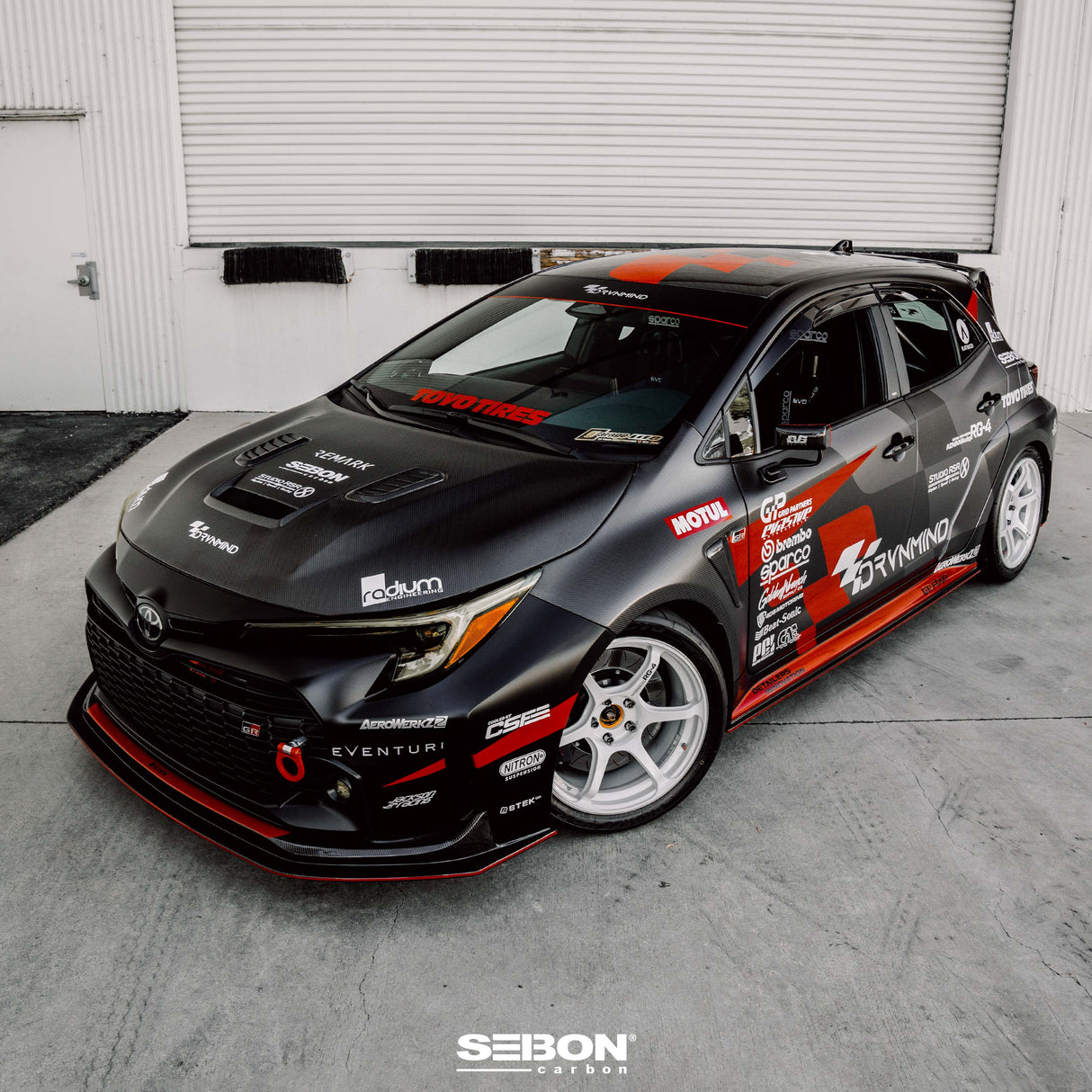 VS-style double-sided carbon fiber hood for 2023-2024 Toyota GR Corolla