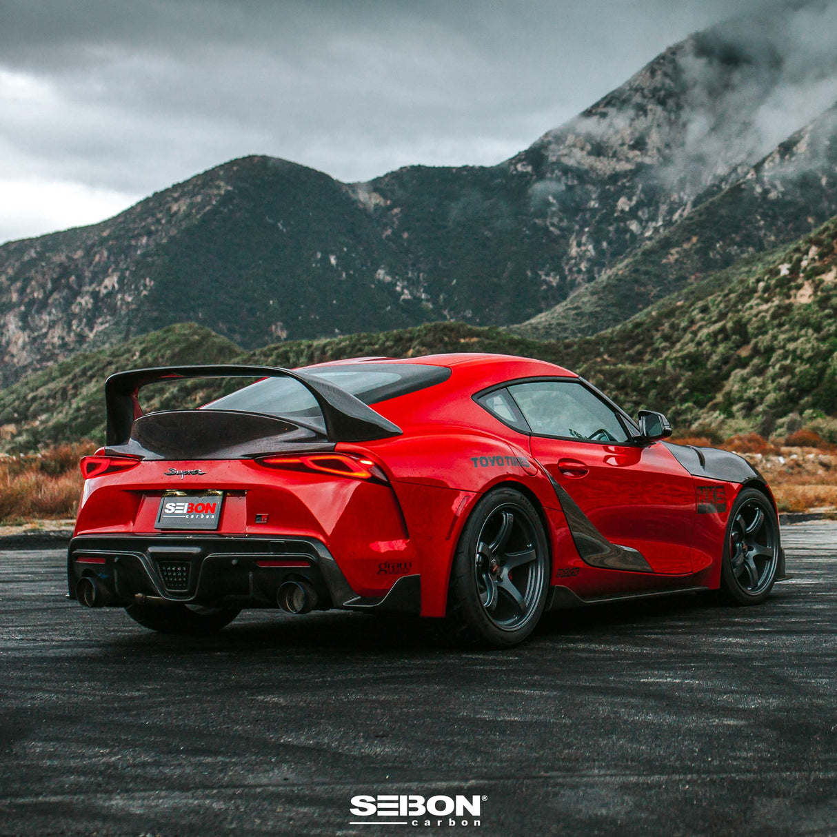 MB-style carbon fiber rear spoiler for 2020-2023 Toyota Supra
