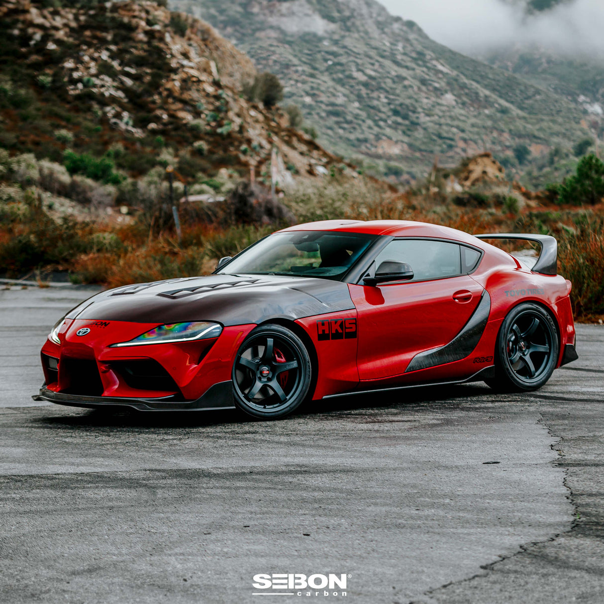 OE-style carbon fiber side skirts for 2020-2023 Toyota Supra