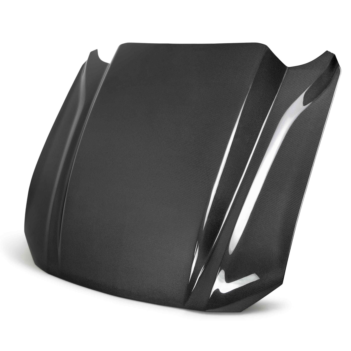 Type-CJ double sided carbon fiber 4 inch cowl hood for 2018-2023 Ford Mustang