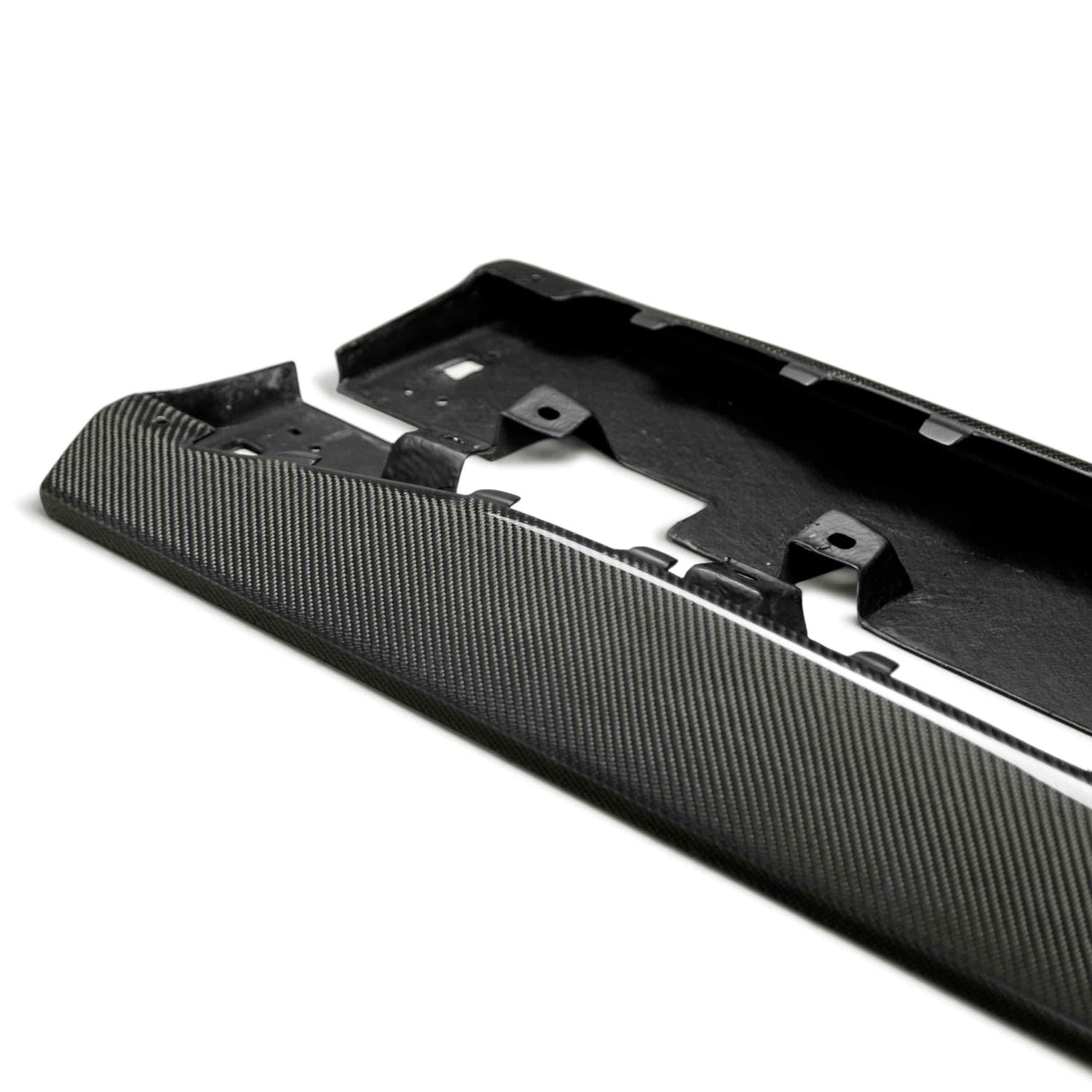 Type-AR carbon fiber side rocker panel splitter for 2015-2023 Ford Mustang