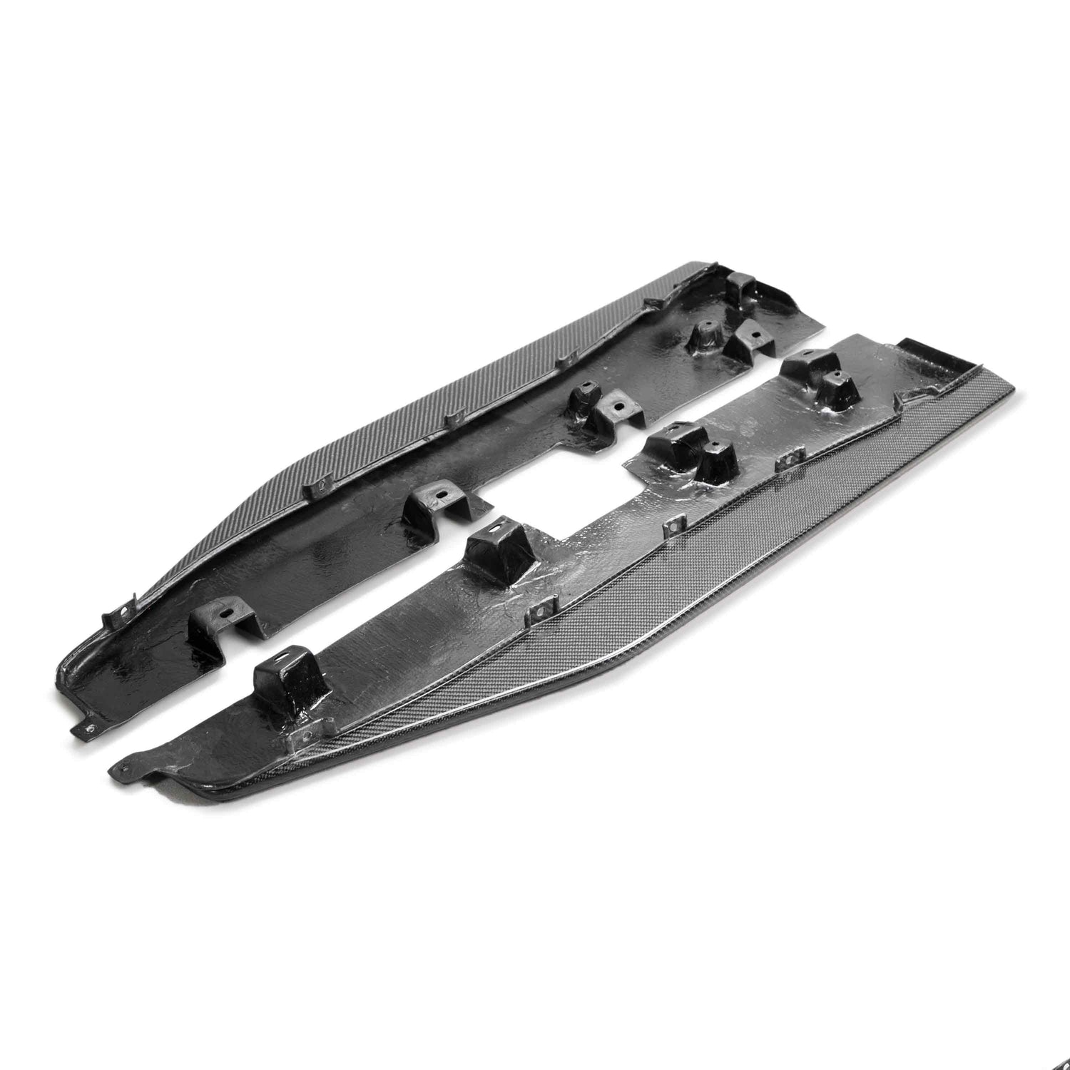 Carbon fiber side splitter extensions for 2020-2022 Ford Mustang Shelby GT500