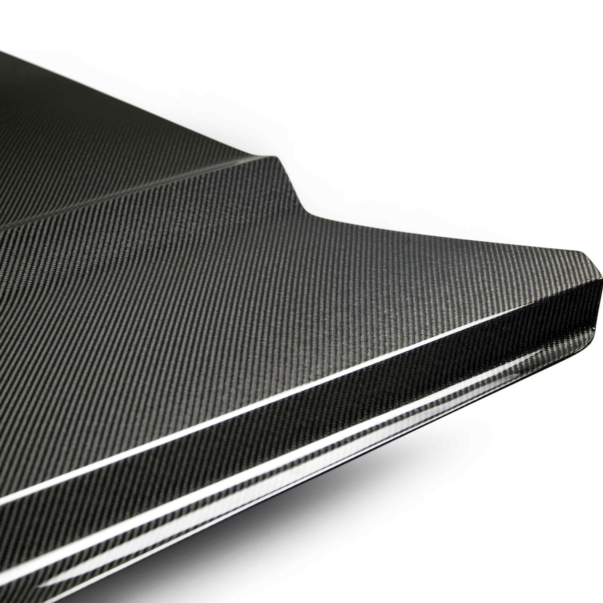 Type-OE (GT Style with hood vents) double sided carbon fiber hood for 2015-2017 Ford Mustang