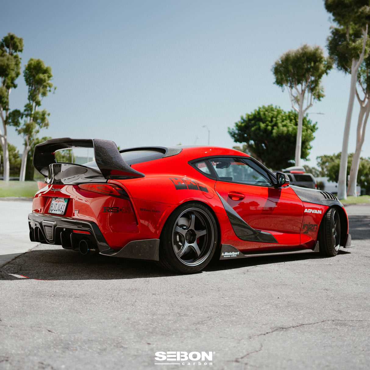 MB-style carbon fiber rear diffuser for 2020-2023 Toyota Supra