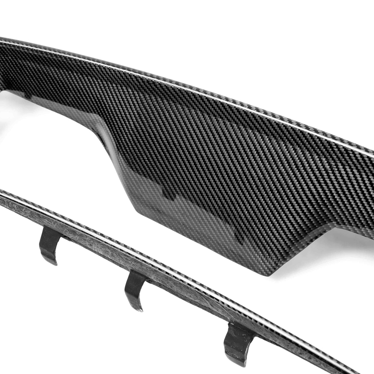 Carbon fiber front upper grille for 2013-2014 Ford Shelby GT500, with no Cobra emblem placeholder
