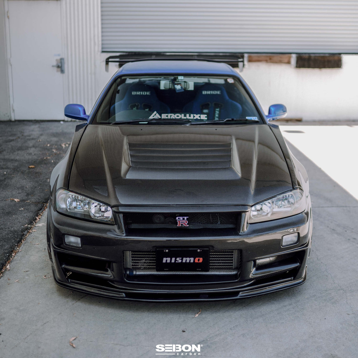 DS-style carbon fiber hood for 1999-2001 Nissan Skyline R34 GT-R