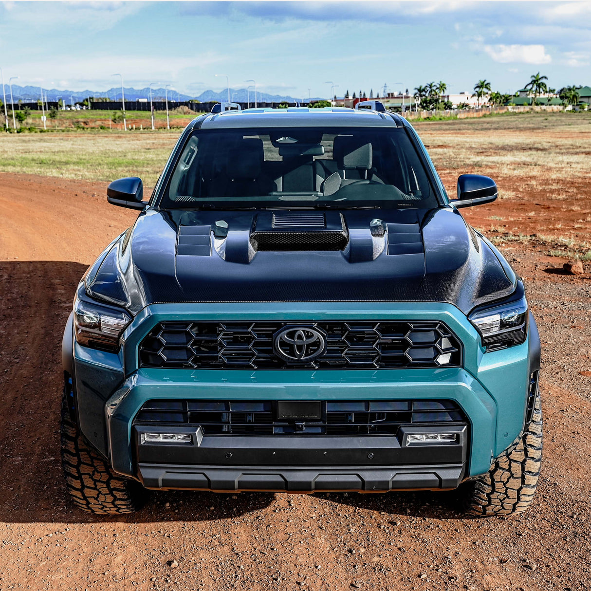 TS-style carbon fiber hood for 2024-2025 Toyota Tacoma and 2025 Toyota 4Runner
