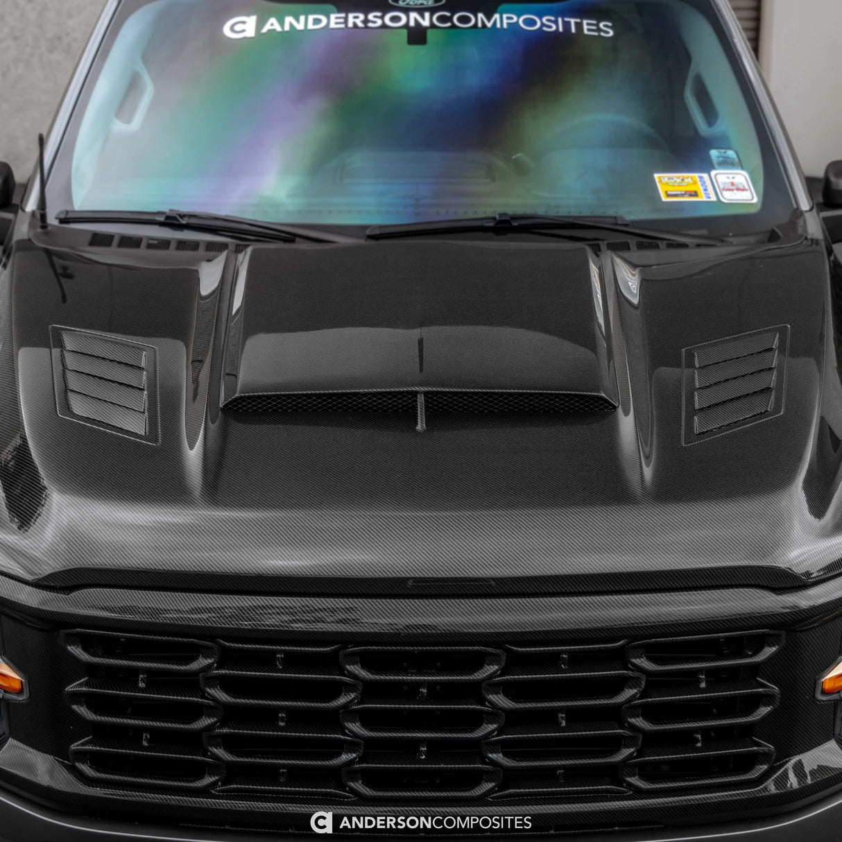 Type-AB carbon fiber hood for 2021-2024 Ford F-150
