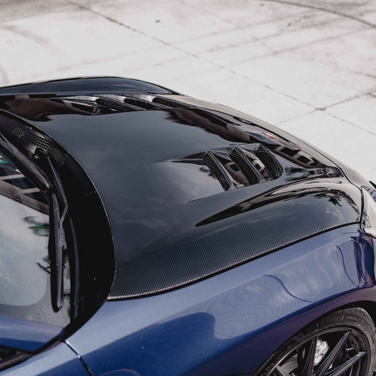 TS-style carbon fiber hood for 2022 Toyota GR86/ Subaru BRZ