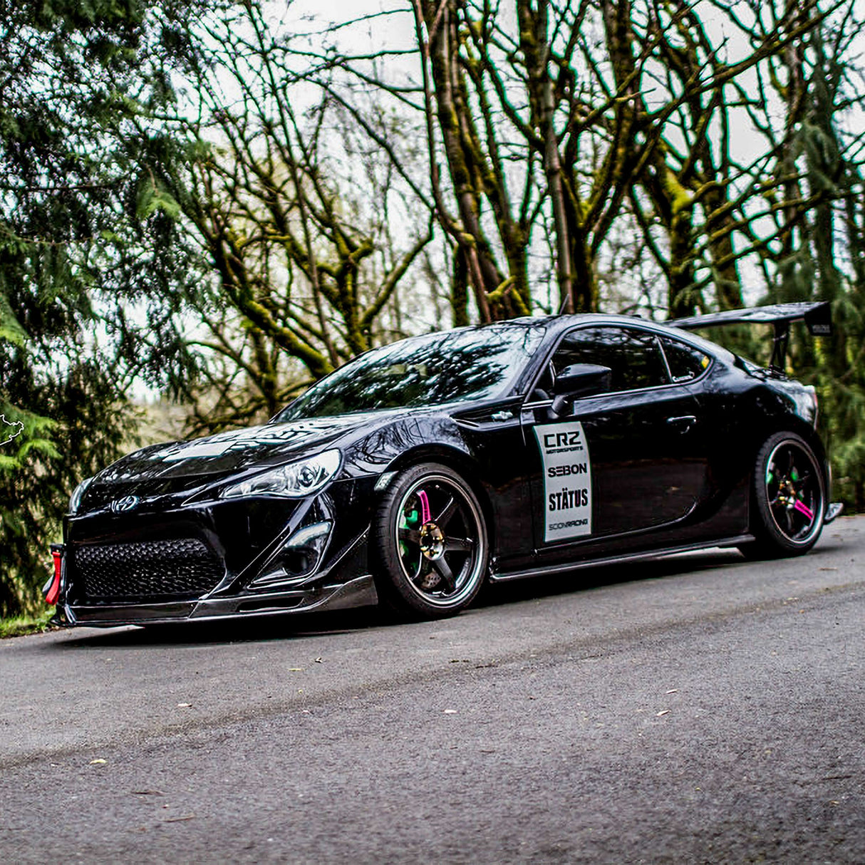 KC-style carbon fiber front lip for 2013-2016 Scion FRS
