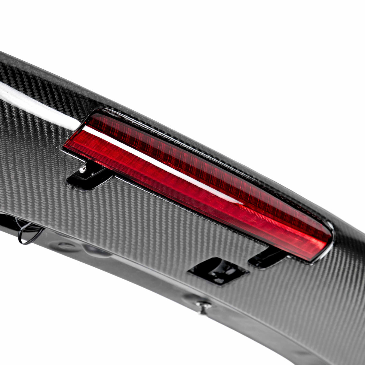 STI-style carbon fiber rear spoiler with led brake light for 2008-2014 Subaru WRX/STi HB