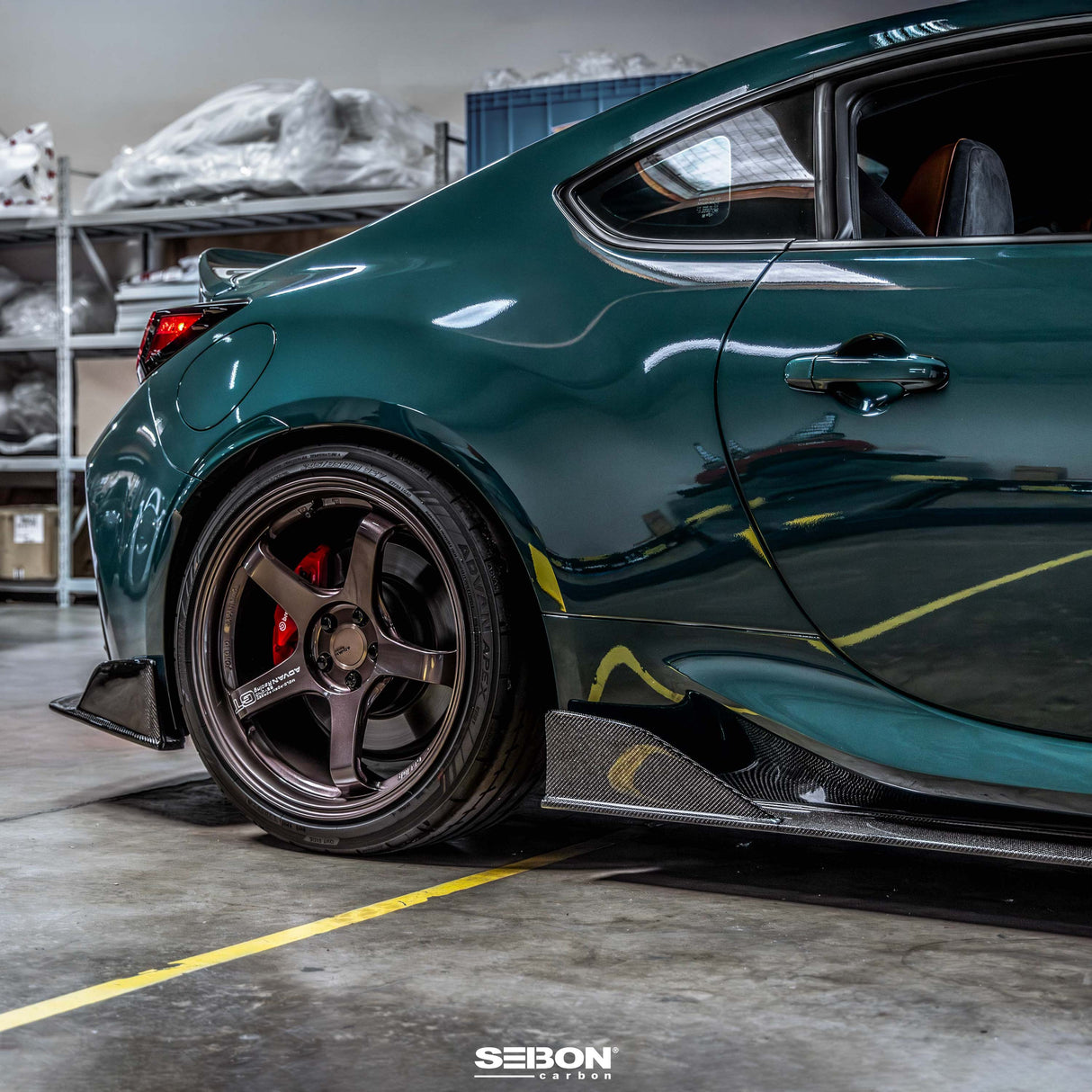 MB-style carbon fiber side skirts for 2022-2024 Toyota GR86 / Subaru BRZ