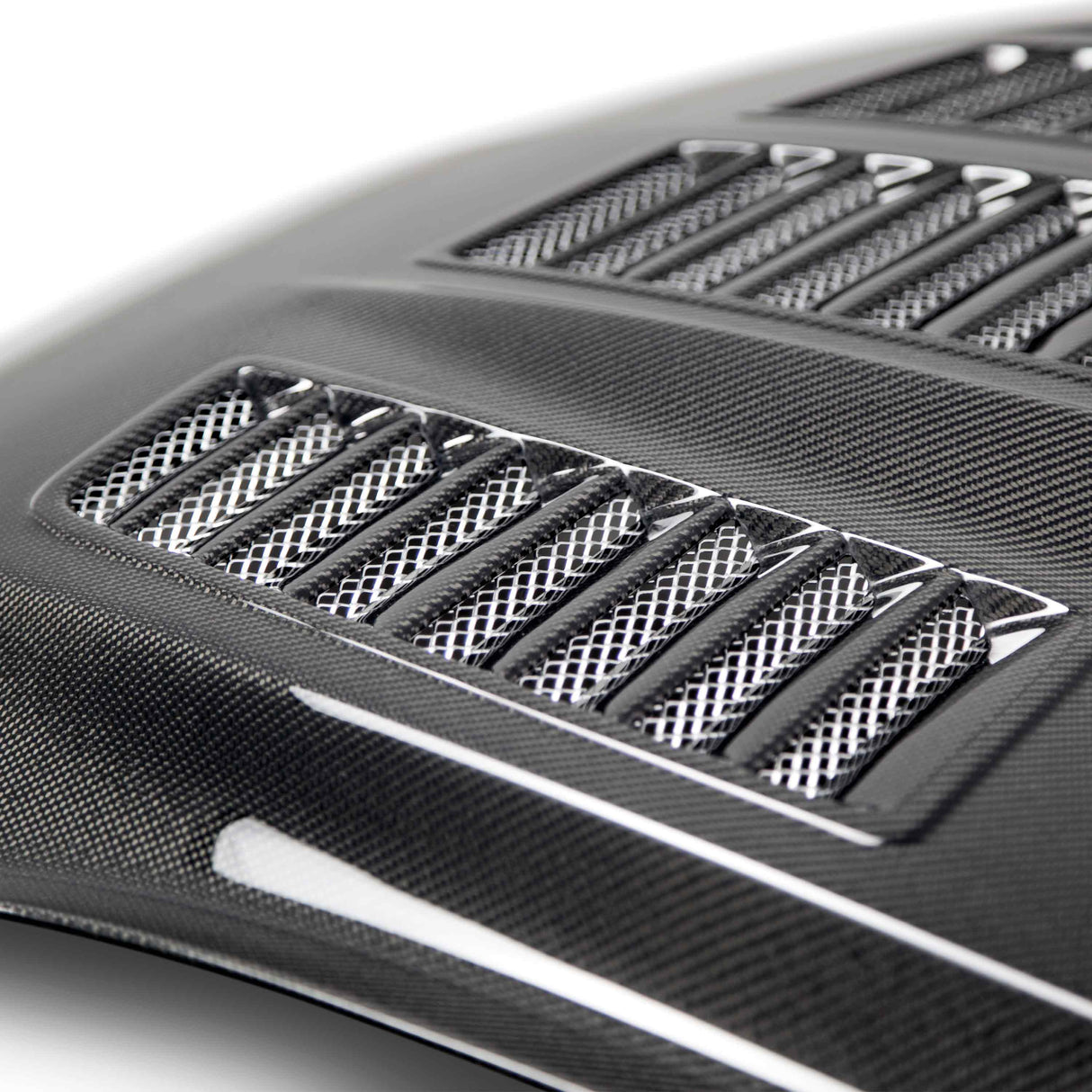 Type-TW double sided carbon fiber hood for 2015-2017 Ford Mustang