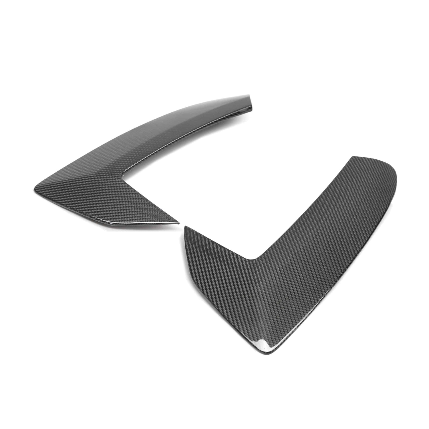 Carbon fiber side scoop trim for 2020-2024 Chevrolet C8 (PAIR)