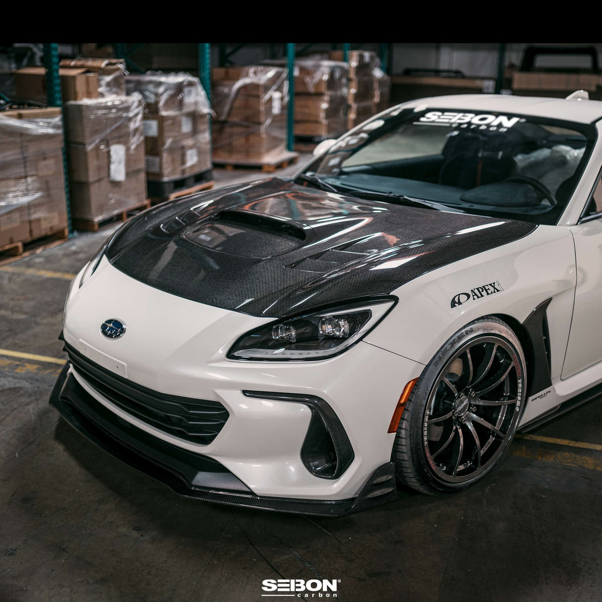 Carbon fiber front bumper duct for 2022 Subaru BRZ