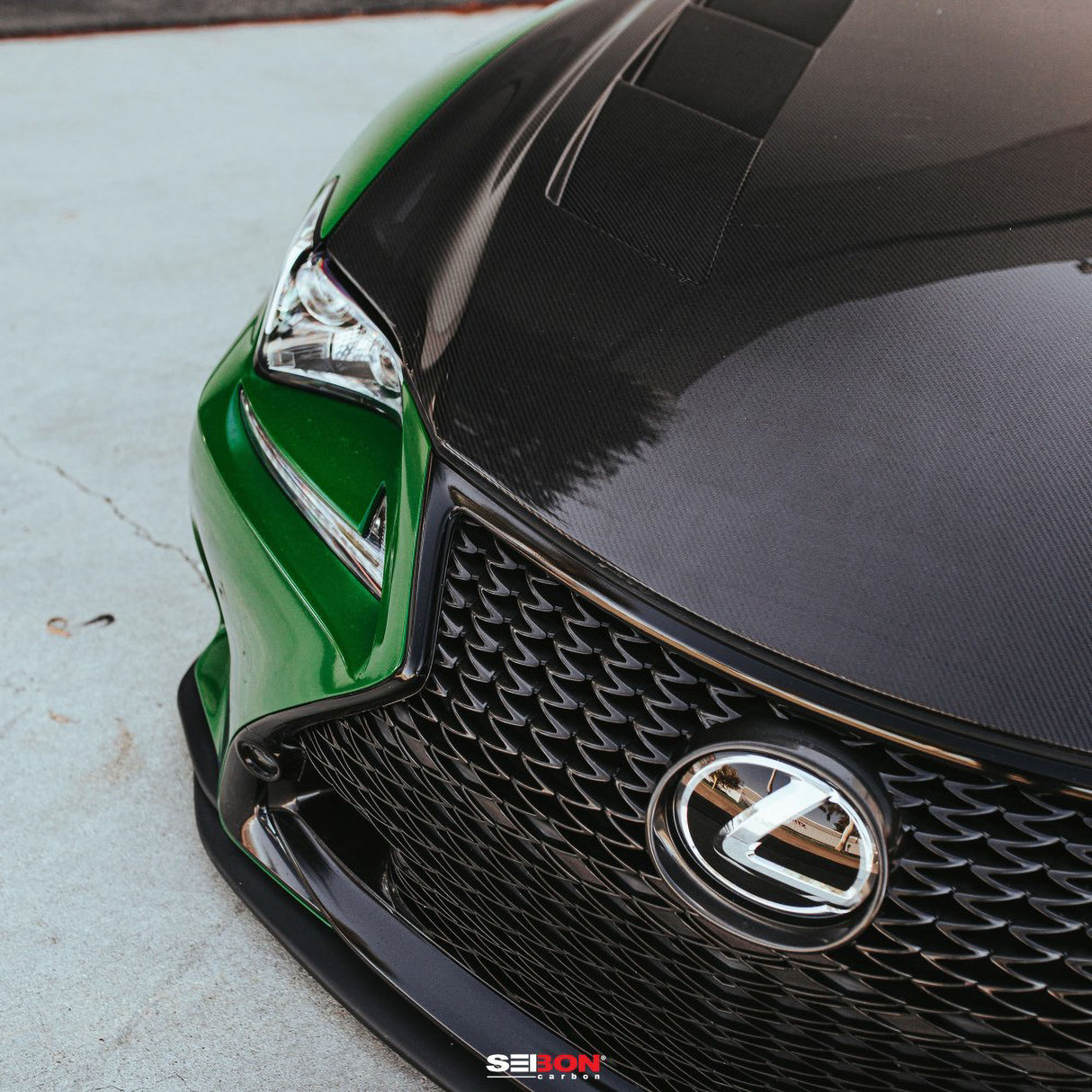 TS-style carbon fiber hood for 2017-2022 Lexus RC (Does not fit RCF)