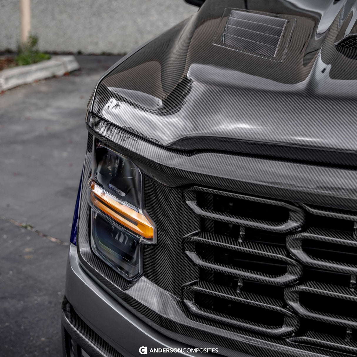 Carbon fiber front grille for 2024 Ford F-150 XL/XLT